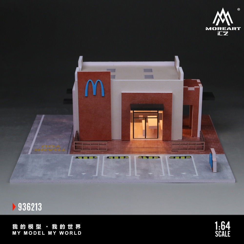 MoreArt 1:64 Model of McDonald's Scene in Sedona, Arizona, USA - Blue Sign