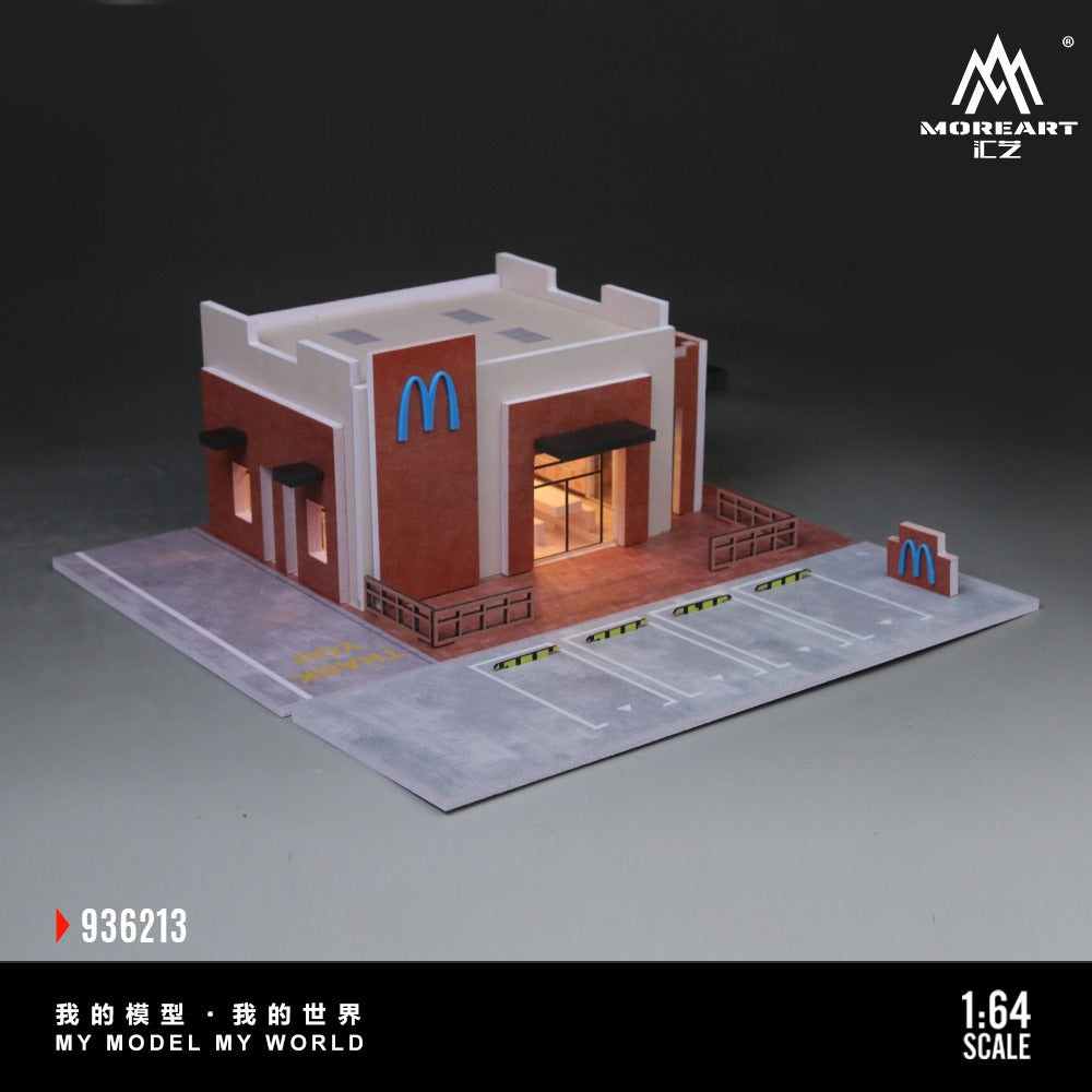MoreArt 1:64 Model of McDonald's Scene in Sedona, Arizona, USA - Blue Sign