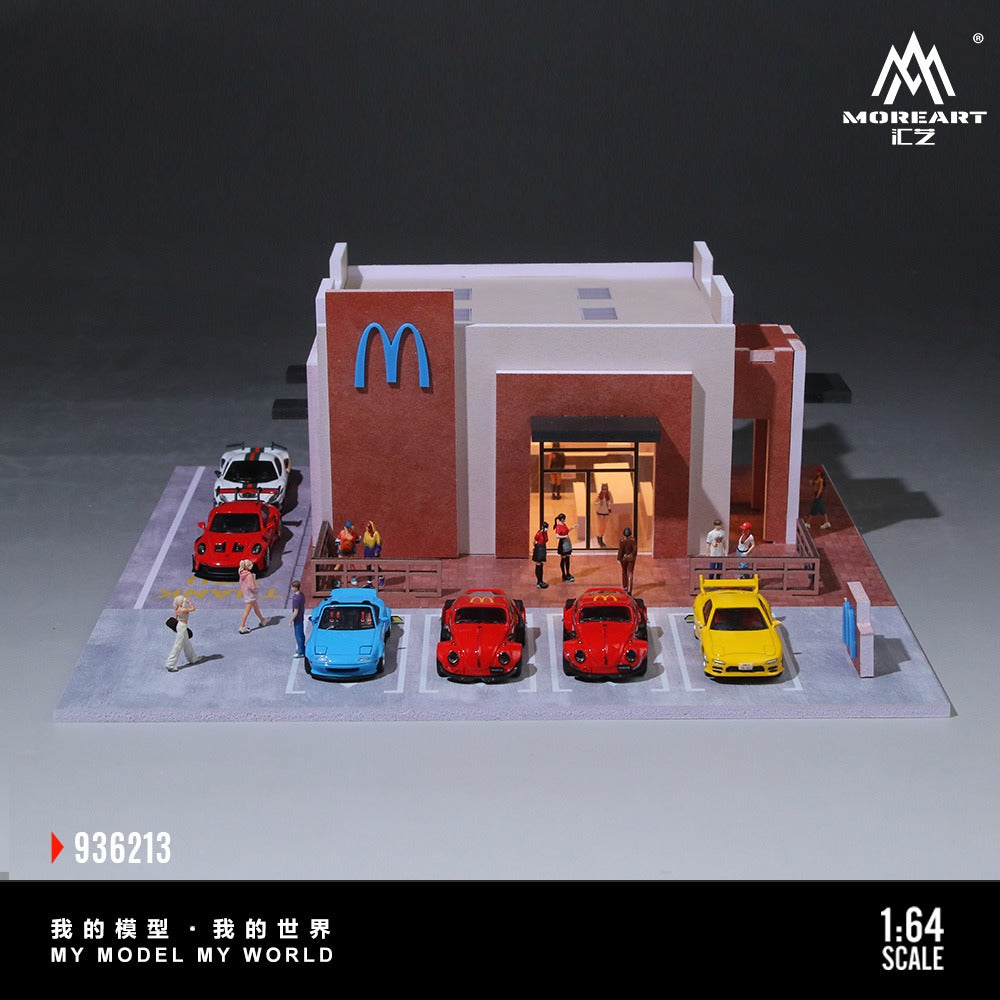 MoreArt 1:64 Model of McDonald's Scene in Sedona, Arizona, USA - Blue Sign