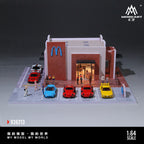 MoreArt 1:64 Model of McDonald's Scene in Sedona, Arizona, USA - Blue Sign