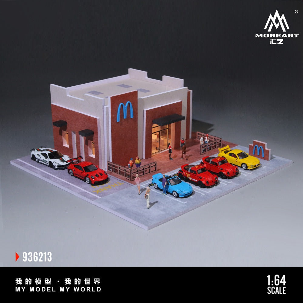 MoreArt 1:64 Model of McDonald's Scene in Sedona, Arizona, USA - Blue Sign