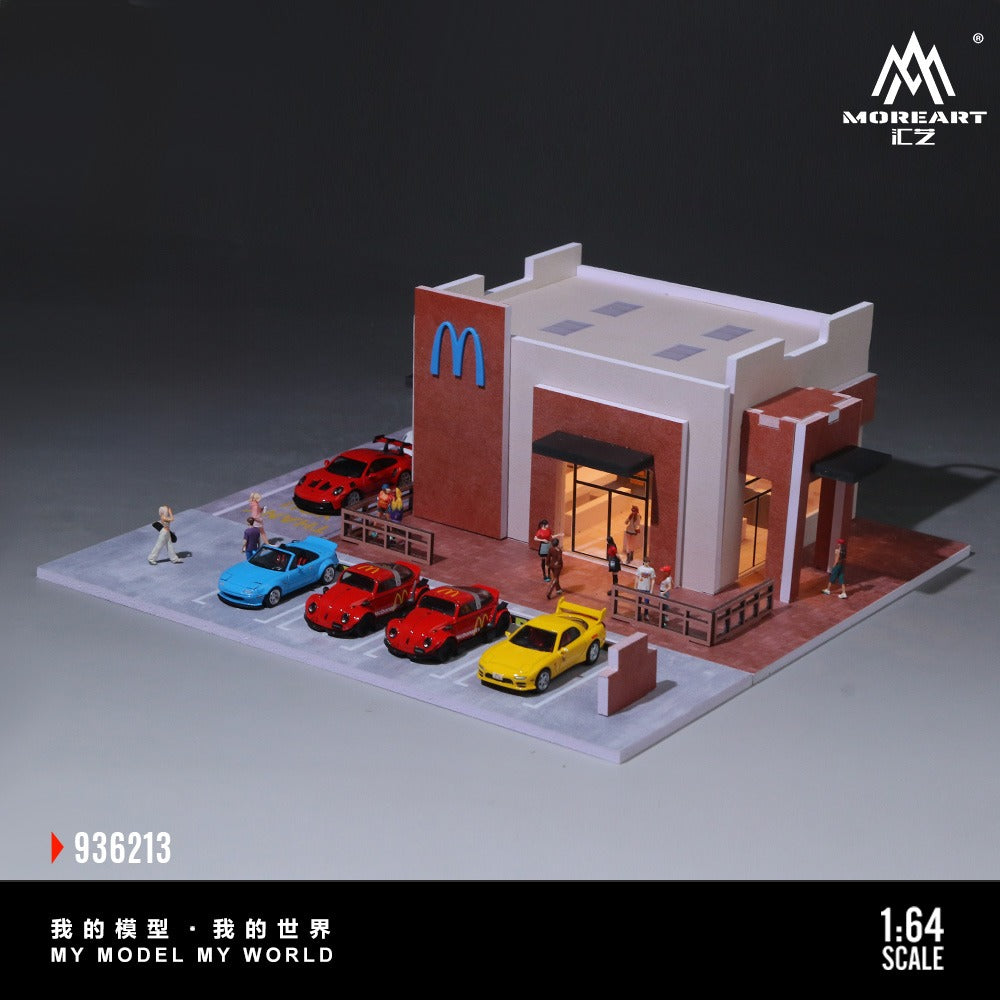 MoreArt 1:64 Model of McDonald's Scene in Sedona, Arizona, USA - Blue Sign