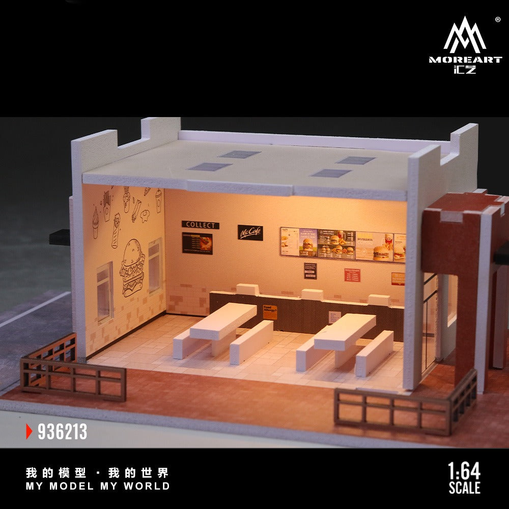 MoreArt 1:64 Model of McDonald's Scene in Sedona, Arizona, USA - Blue Sign