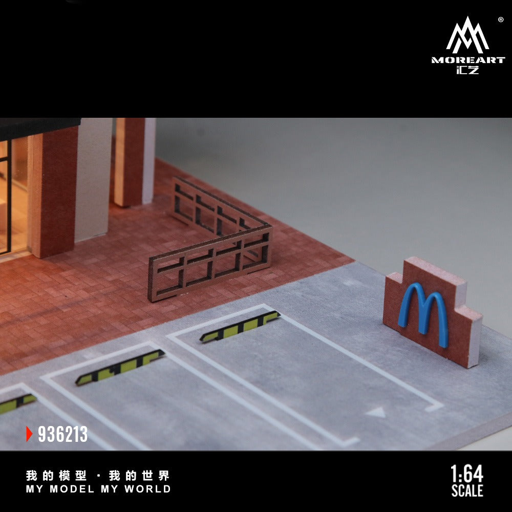 MoreArt 1:64 Model of McDonald's Scene in Sedona, Arizona, USA - Blue Sign