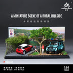 MoreArt 1:64 Scenic miniature scene of rural hill road