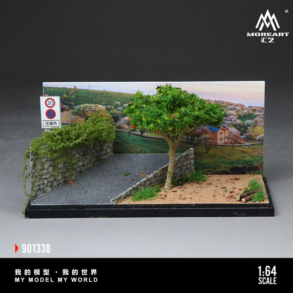 MoreArt 1:64 Scenic miniature scene of rural hill road