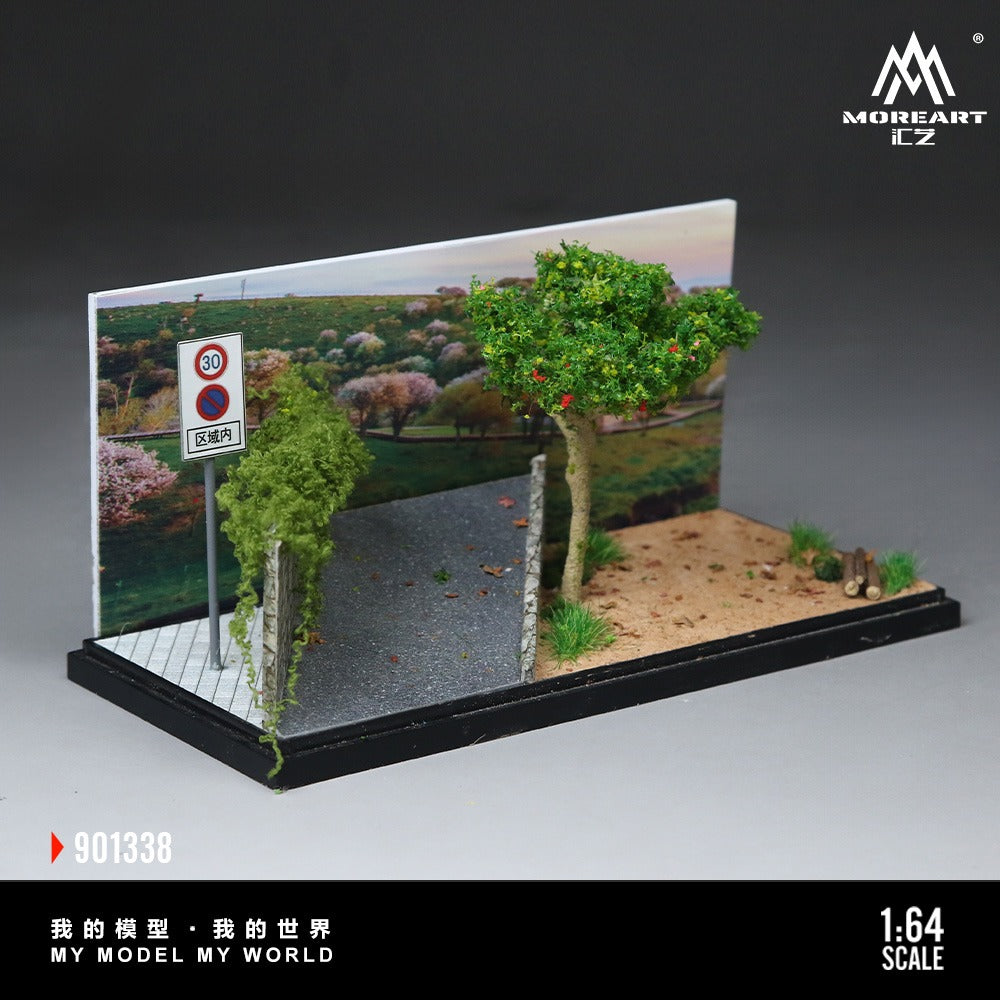 MoreArt 1:64 Scenic miniature scene of rural hill road