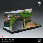 MoreArt 1:64 Scenic miniature scene of rural hill road