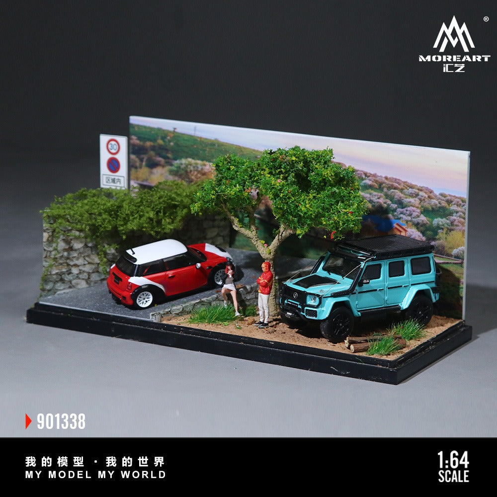 MoreArt 1:64 Scenic miniature scene of rural hill road