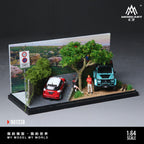 MoreArt 1:64 Scenic miniature scene of rural hill road