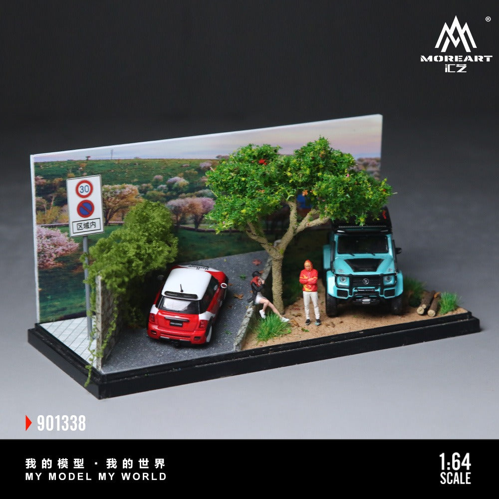 MoreArt 1:64 Scenic miniature scene of rural hill road
