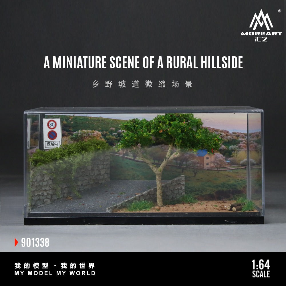 MoreArt 1:64 Scenic miniature scene of rural hill road