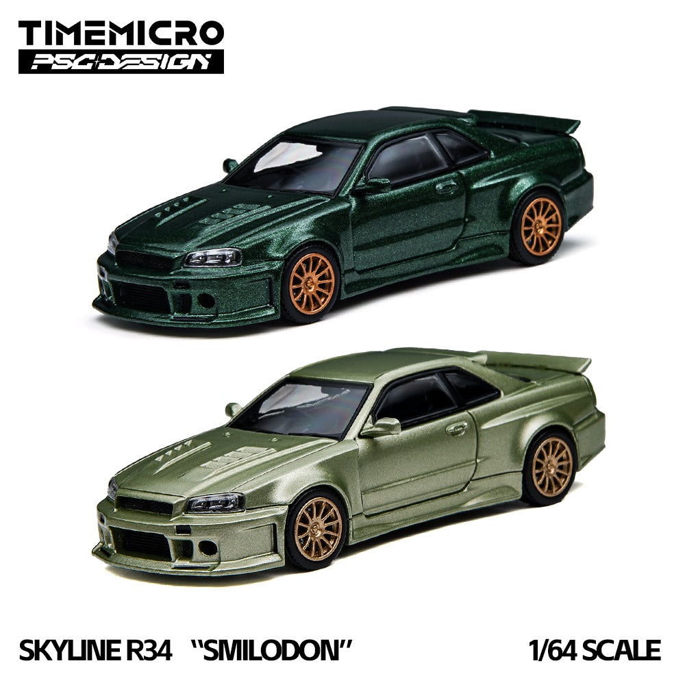 TimeMicro × PSC DESIGN 1:64 R34 "Smilodon" Millennium Jade & Dark Green