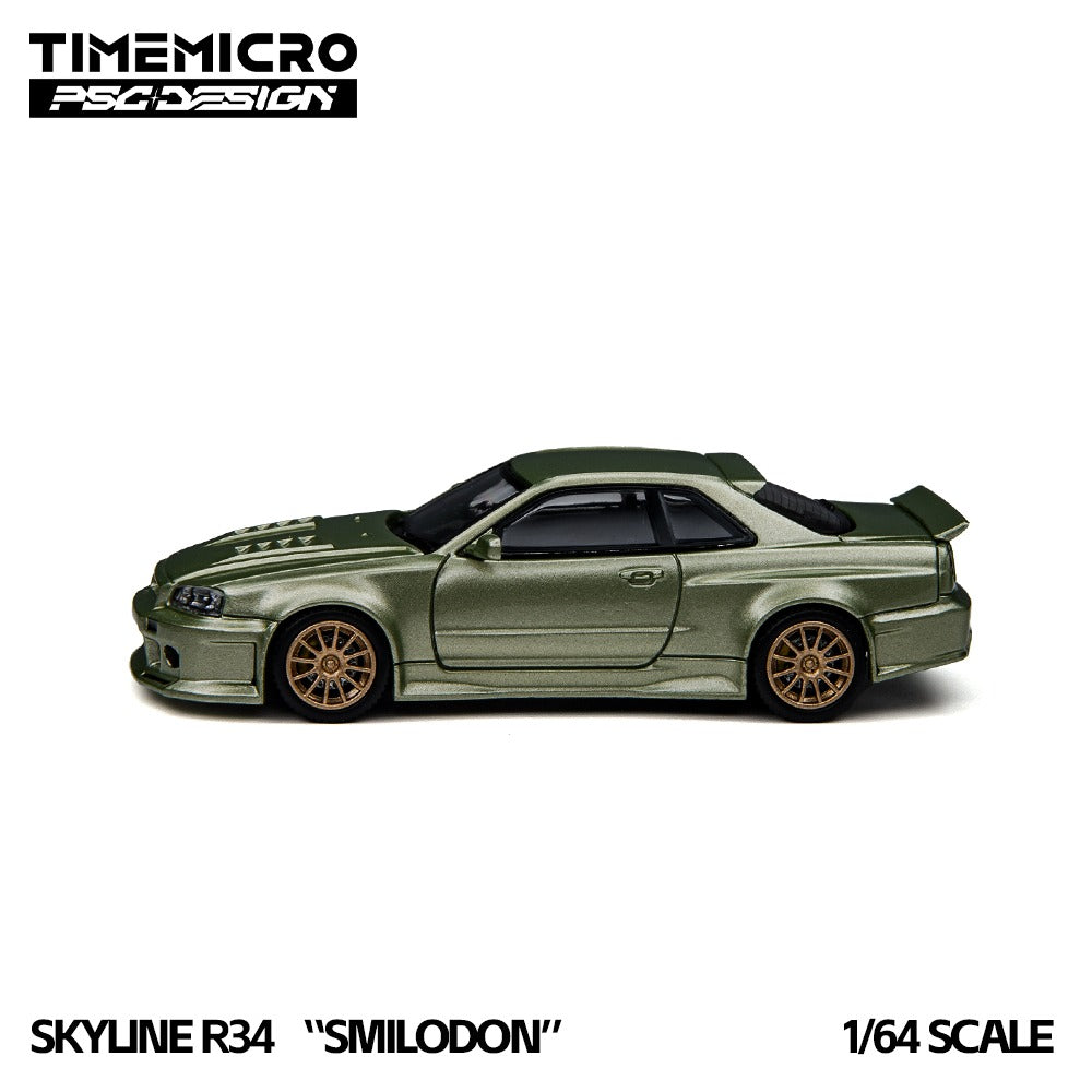 TimeMicro × PSC DESIGN 1:64 R34 "Smilodon" Millennium Jade & Dark Green