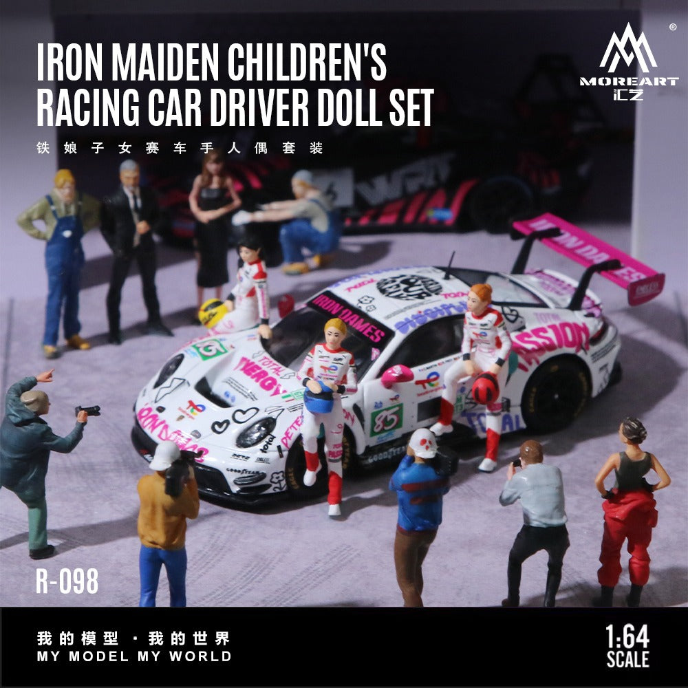 MoreArt 1:64 Iron Maiden Racing Driver Doll Set - Realistic Resin Model
