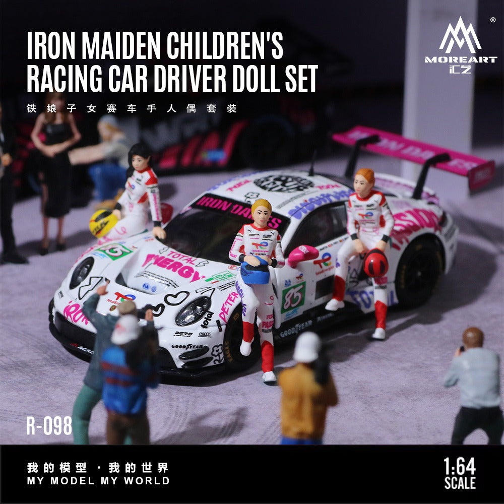 MoreArt 1:64 Iron Maiden Racing Driver Doll Set - Realistic Resin Model