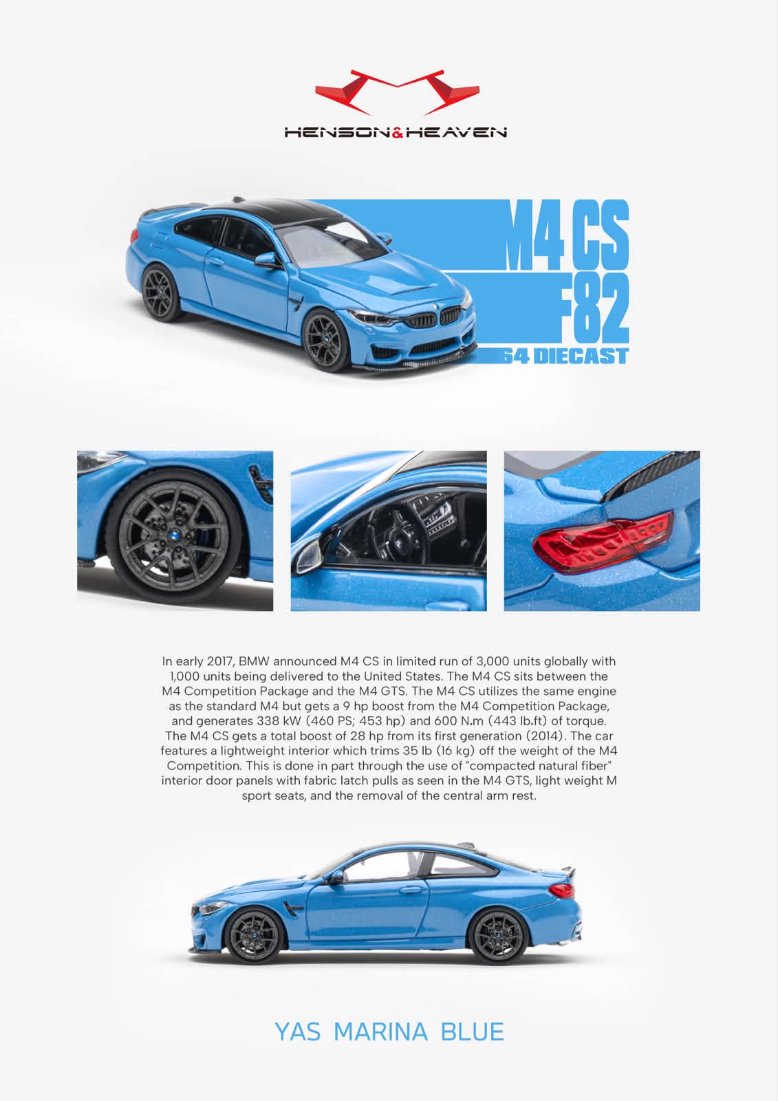 HH Model  1/64  BMW F82 M4 CS