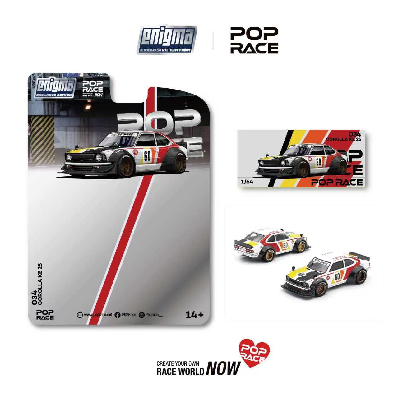 Pop Race 1/64 Corolla KE25 Racing Edition