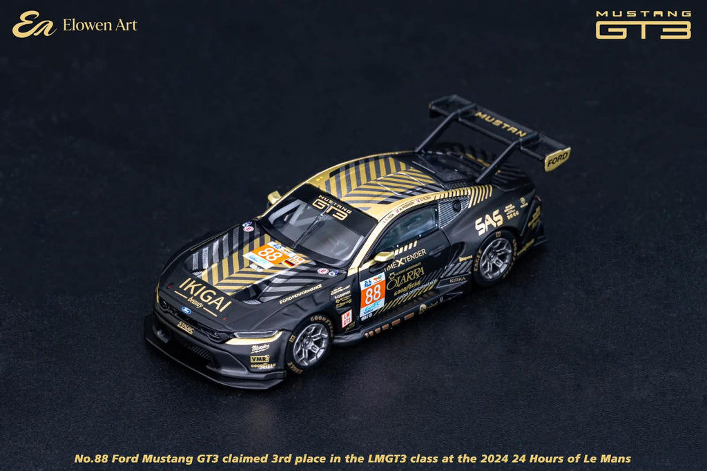 EA Elowen Art 1/64 Ford Mustang GT3 24 Hours of Le Mans  Black Gold NO.88