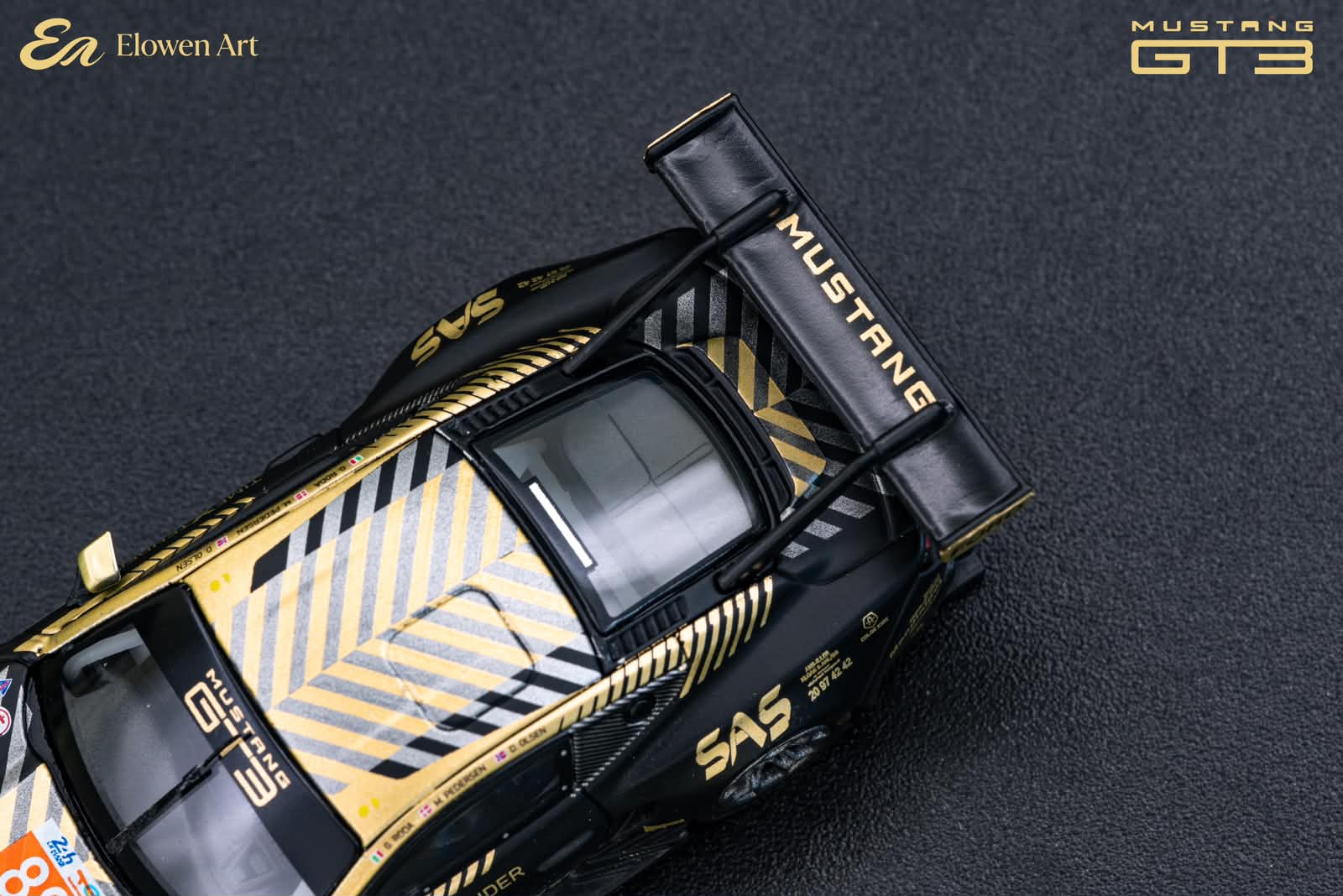 EA Elowen Art 1/64 Ford Mustang GT3 24 Hours of Le Mans  Black Gold NO.88