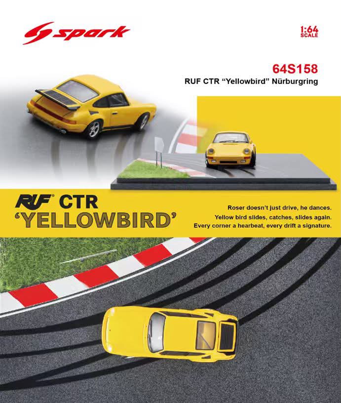 Spark 1/64 RUF CTR “Yellowbird” Nurburgring DIORMA SET