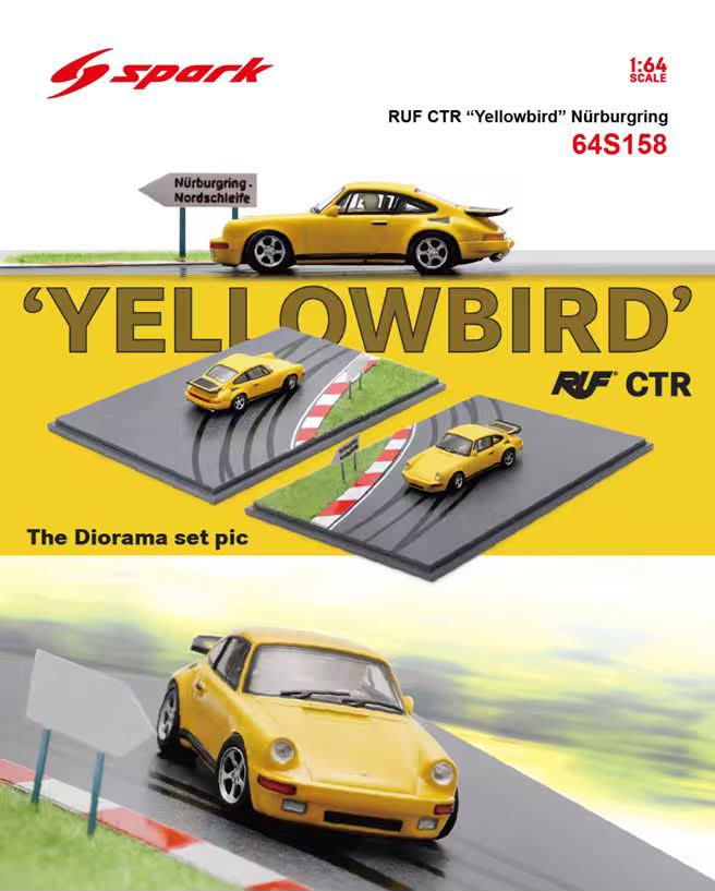 Spark 1/64 RUF CTR “Yellowbird” Nurburgring DIORMA SET