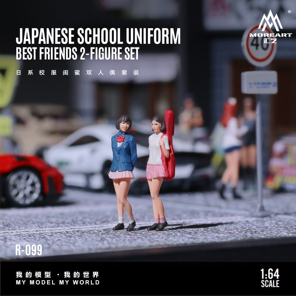 MoreArt 1:64 Japanese-style school uniform best friend double doll set