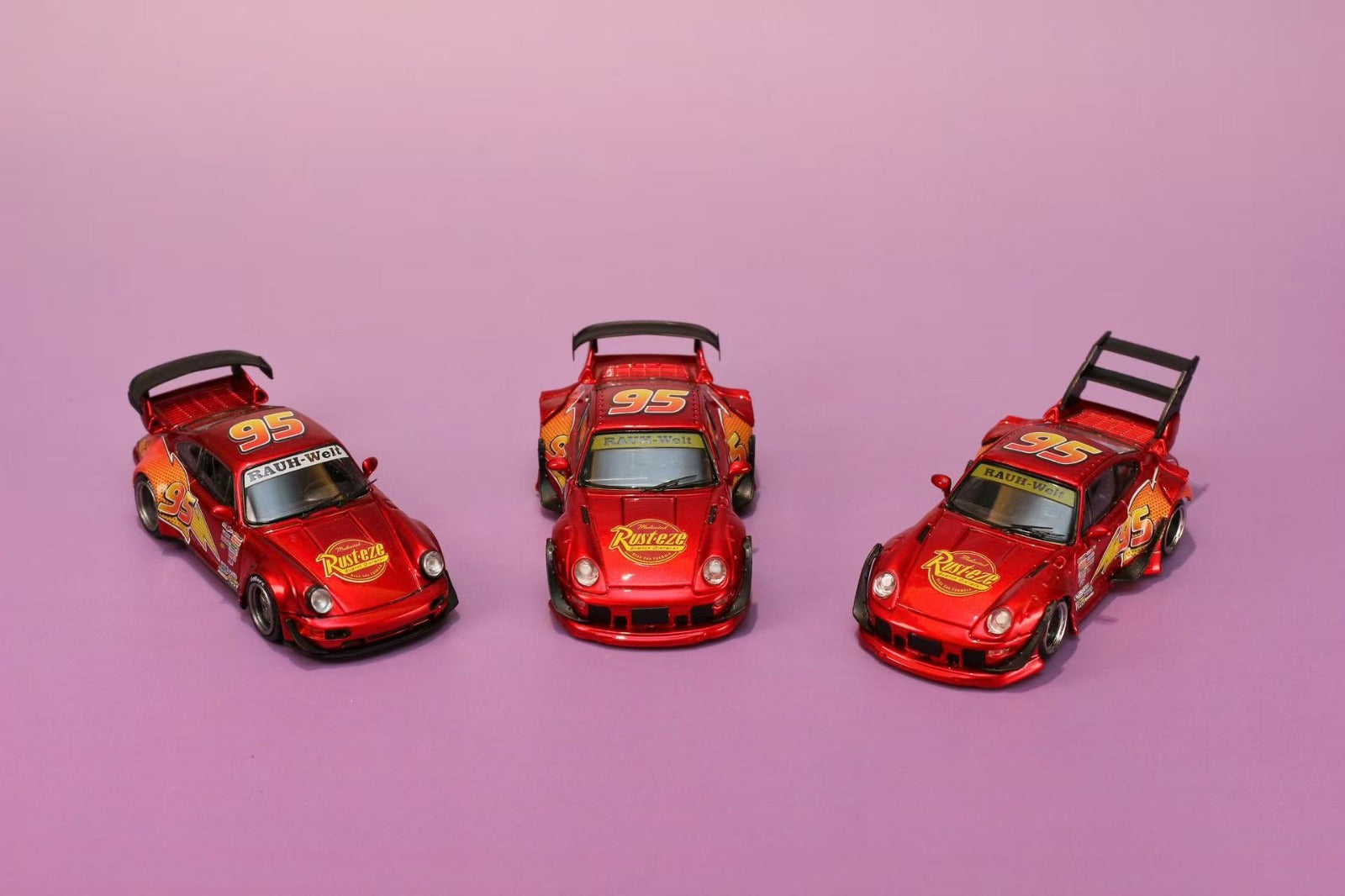 modelcar 1:64 RWB Lightning McQueen Livery Diecast Model.