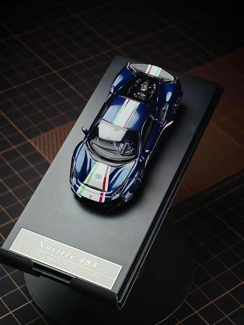 Stance Hunters 1/64 Novitec 488 Pista Piloti BluBlueDiecast Model.