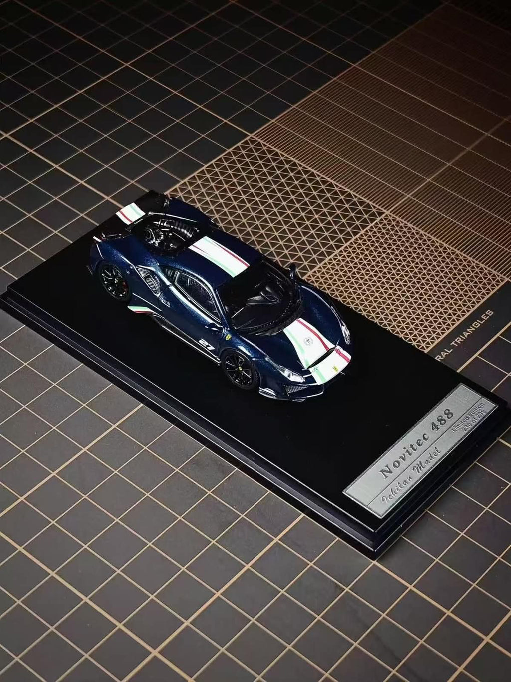 Stance Hunters 1/64 Novitec 488 Pista Piloti BluBlueDiecast Model.