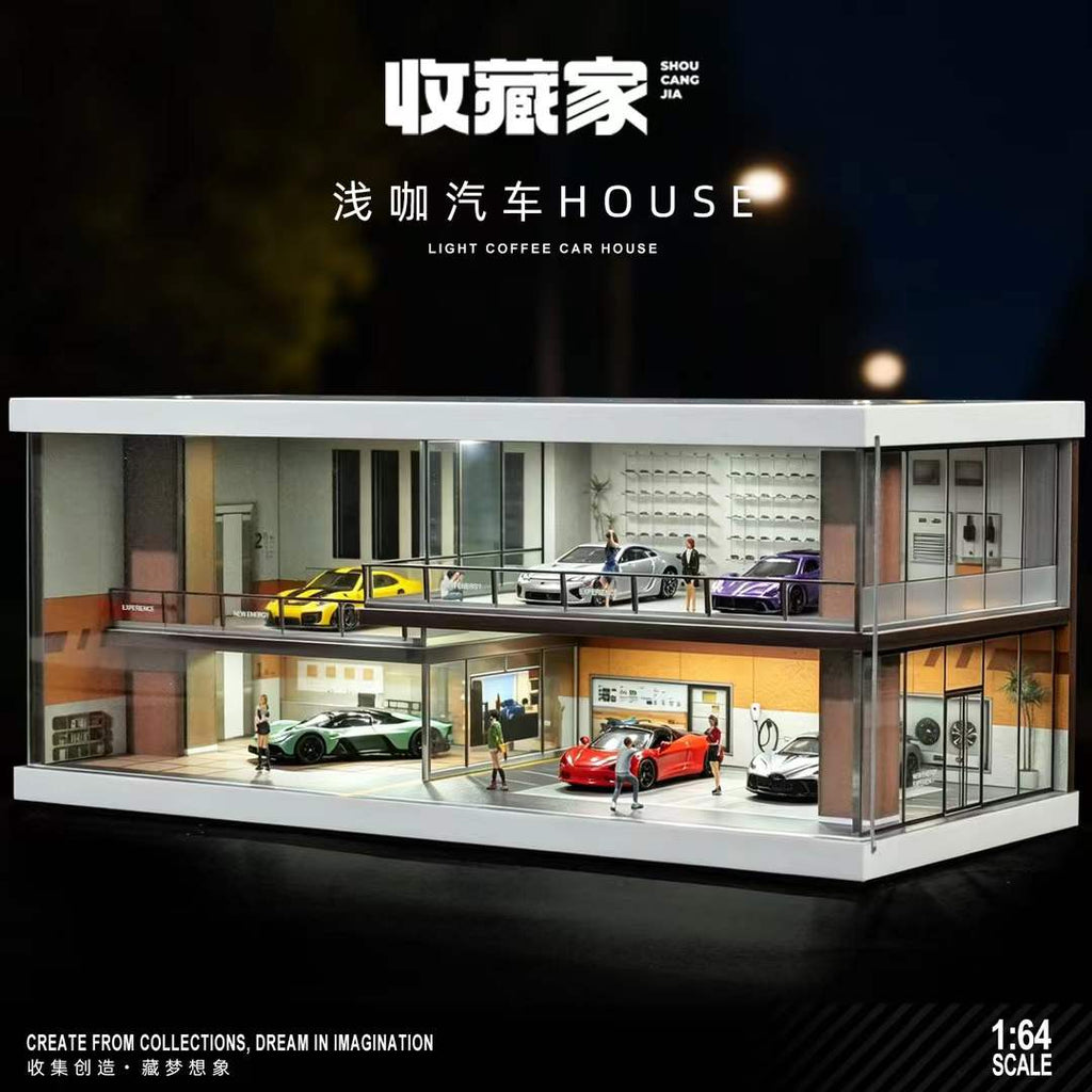 SHOU CANG JIA 1/64 LIGHT COFFEE CAR HOUSE (SCJ-82075)
