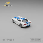 CM MODEL  Dodge Viper（ZBI）Stone White Whit Blue racing stripes