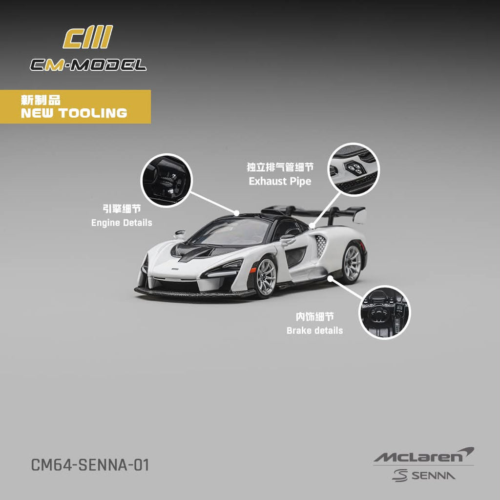 CM MODEL McLaren Senna Silica White