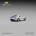 CM MODEL  Dodge Viper（ZBI）Stone White Whit Blue racing stripes