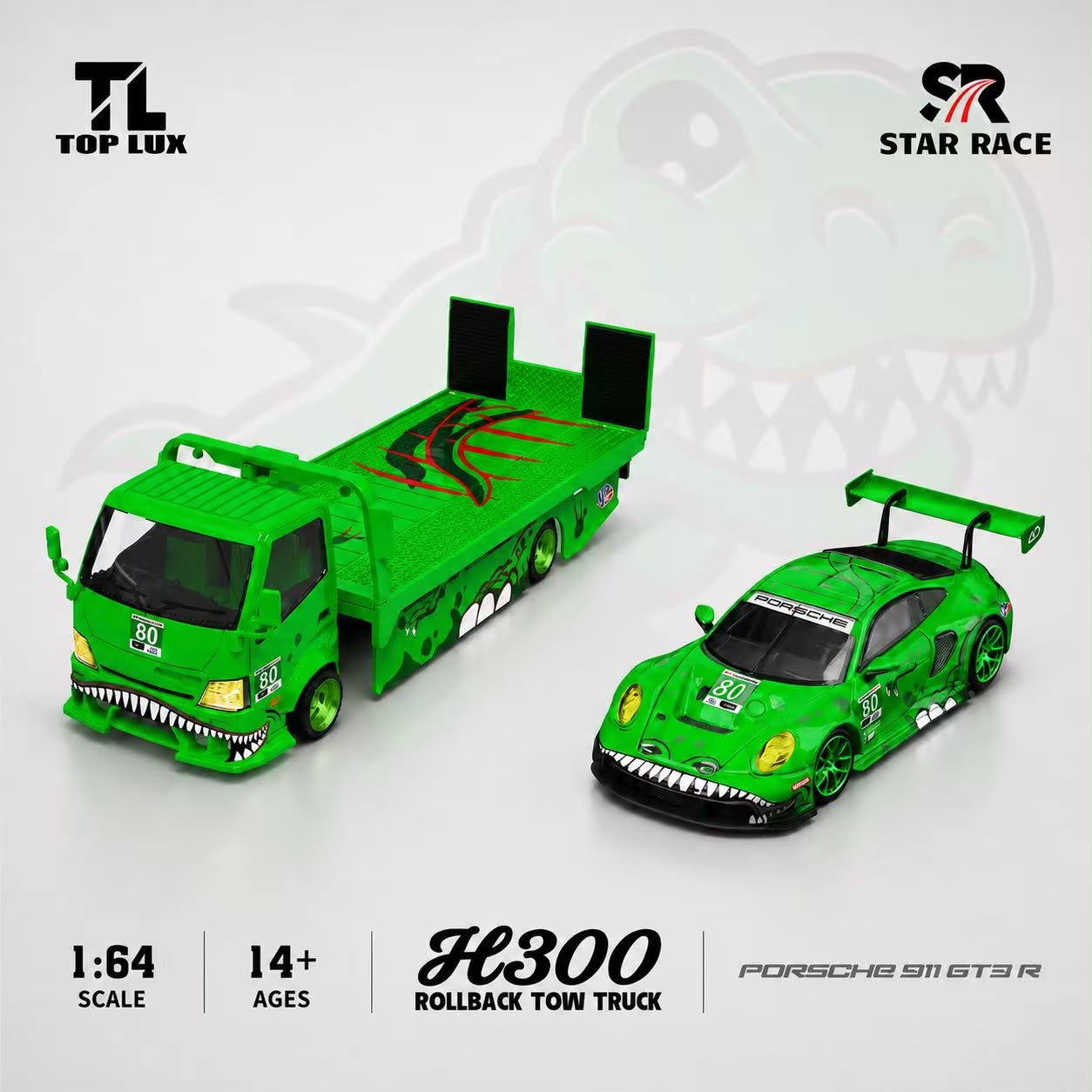 Top Lux & Star Race 1:64 Tyrannosaurus Set