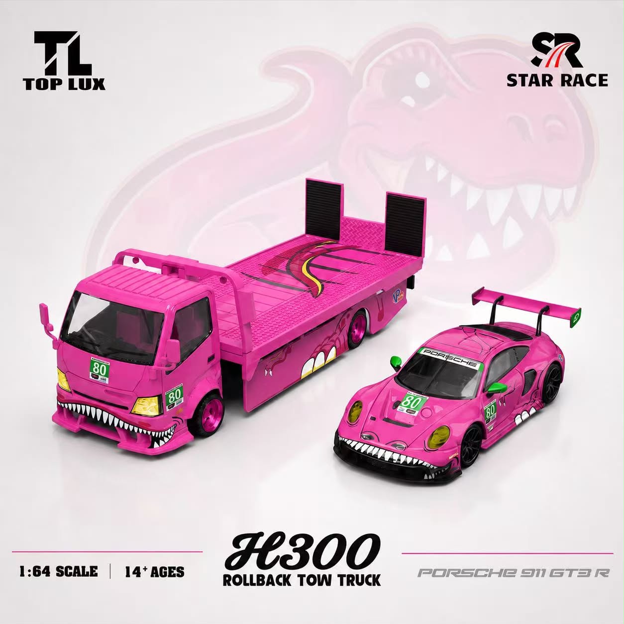 Top Lux & Star Race 1:64 Tyrannosaurus Set