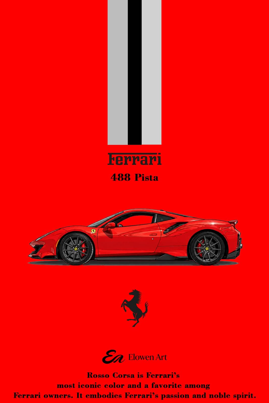 elowen Art × Ferrari 488 Pista