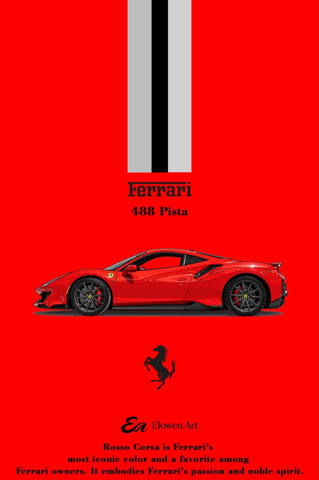elowen Art × Ferrari 488 Pista