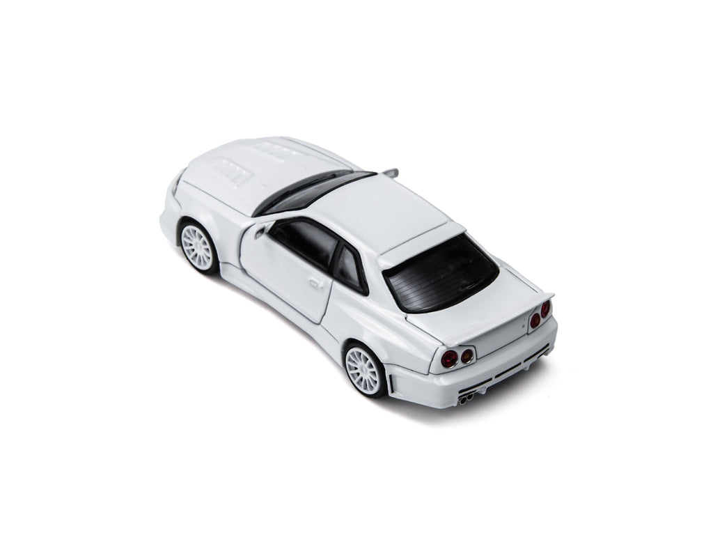 TimeMicro × PSC DESIGN 1:64 R34 "Smilodon" White Engineer Edition Realistic Alloy Car Model