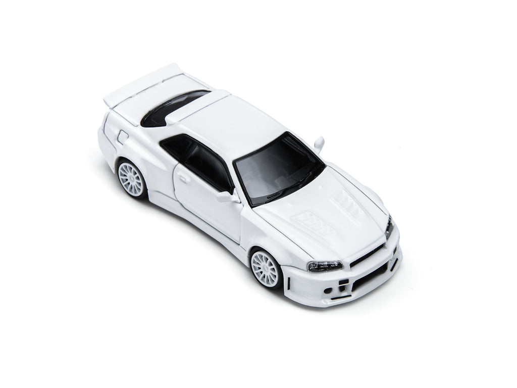 TimeMicro × PSC DESIGN 1:64 R34 "Smilodon" White Engineer Edition Realistic Alloy Car Model