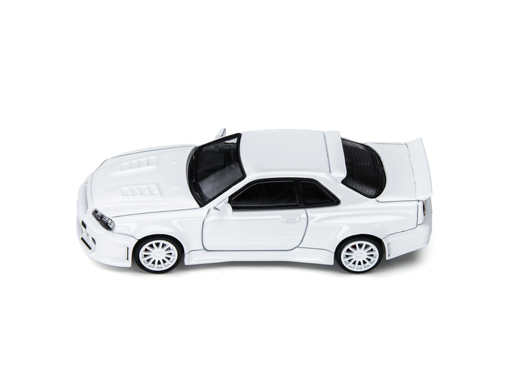 TimeMicro × PSC DESIGN 1:64 R34 "Smilodon" White Engineer Edition Realistic Alloy Car Model
