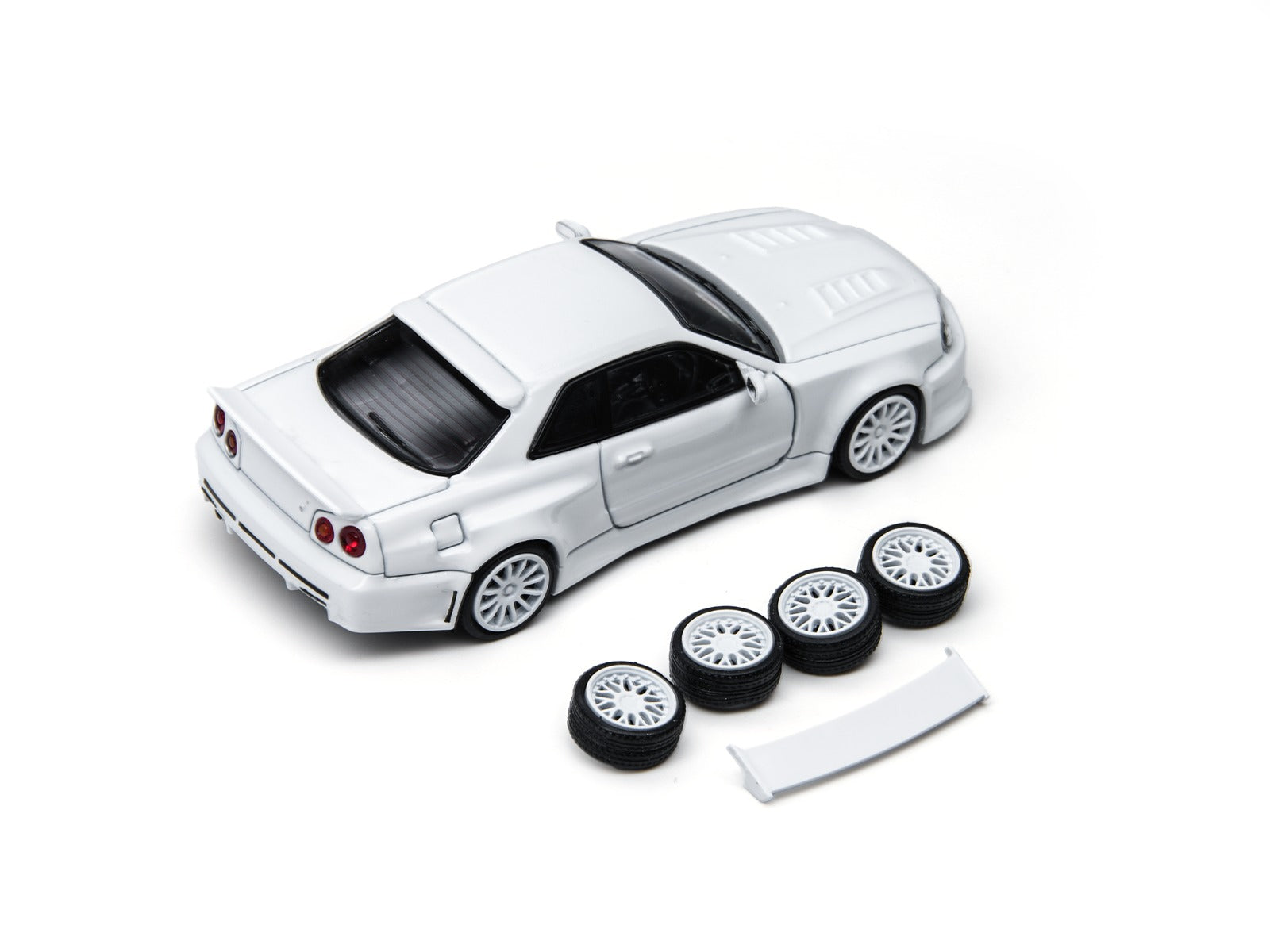 TimeMicro × PSC DESIGN 1:64 R34 "Smilodon" White Engineer Edition Realistic Alloy Car Model