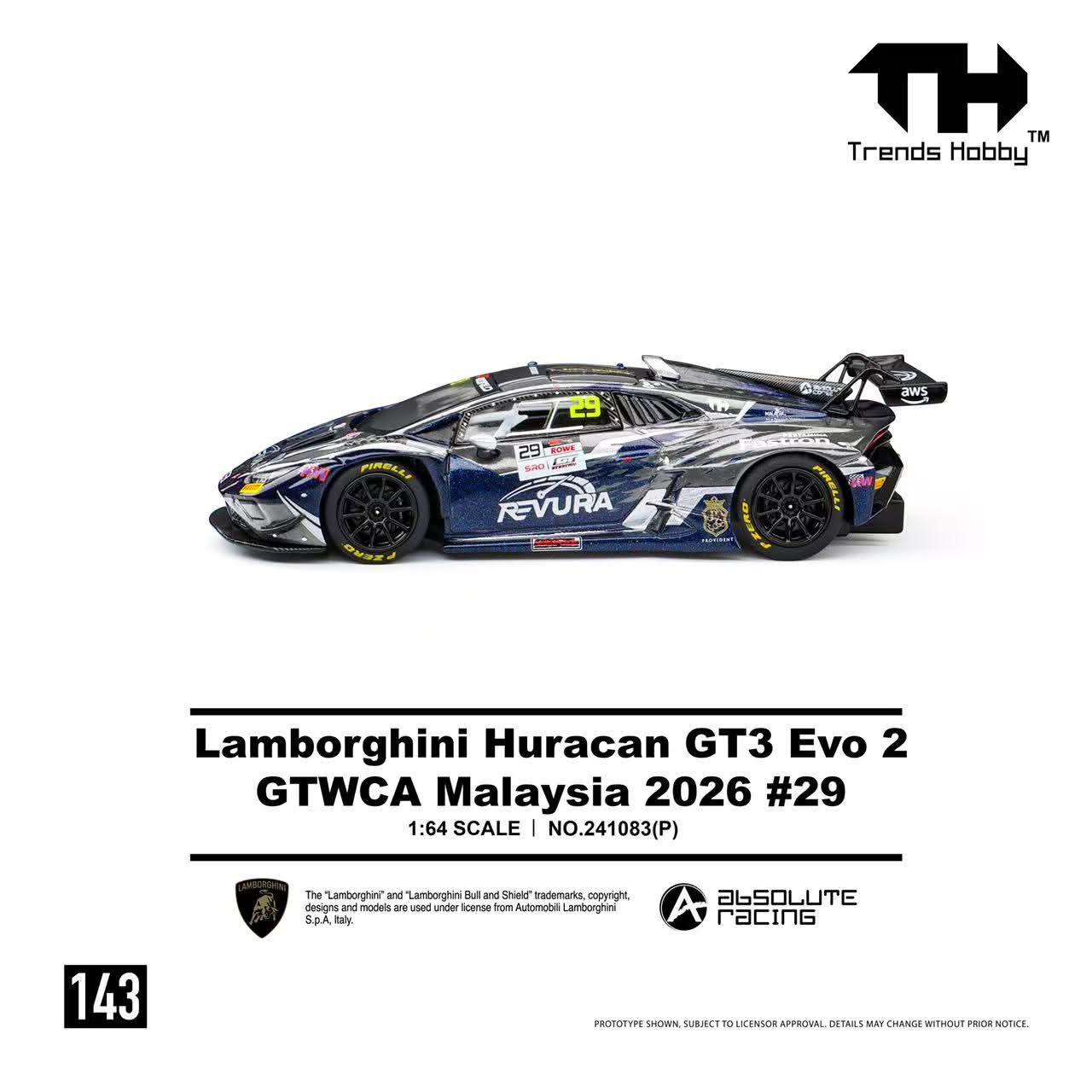 Trends Hobby Lamborghini Huracan GT3 EVO2 - GTWCA 2026 #29
