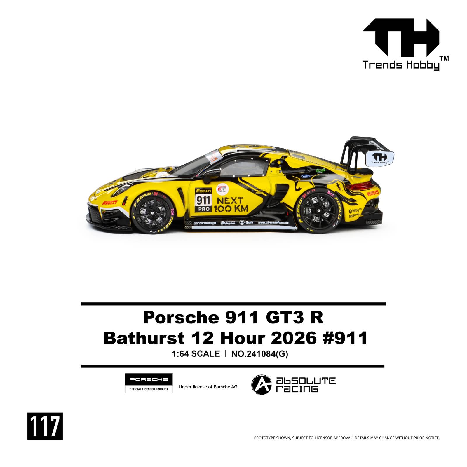 Trends Hobby Porsche 911 GT3 R - B12H 2026 #911