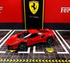 HG Model 1/64 Ferrari Prancing Horse 488 Pista Coupe Version Diecast Model.