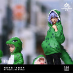 MoreArt 1:64 Green Dinosaur Figure Family Set - Realistic Resin Model