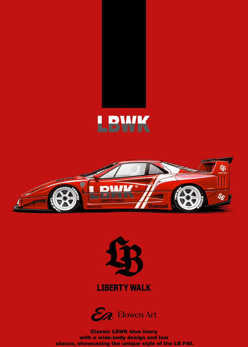 Elowen Art Ferrari F40 LB-Works 1:64 Diecast — Pre-Order India