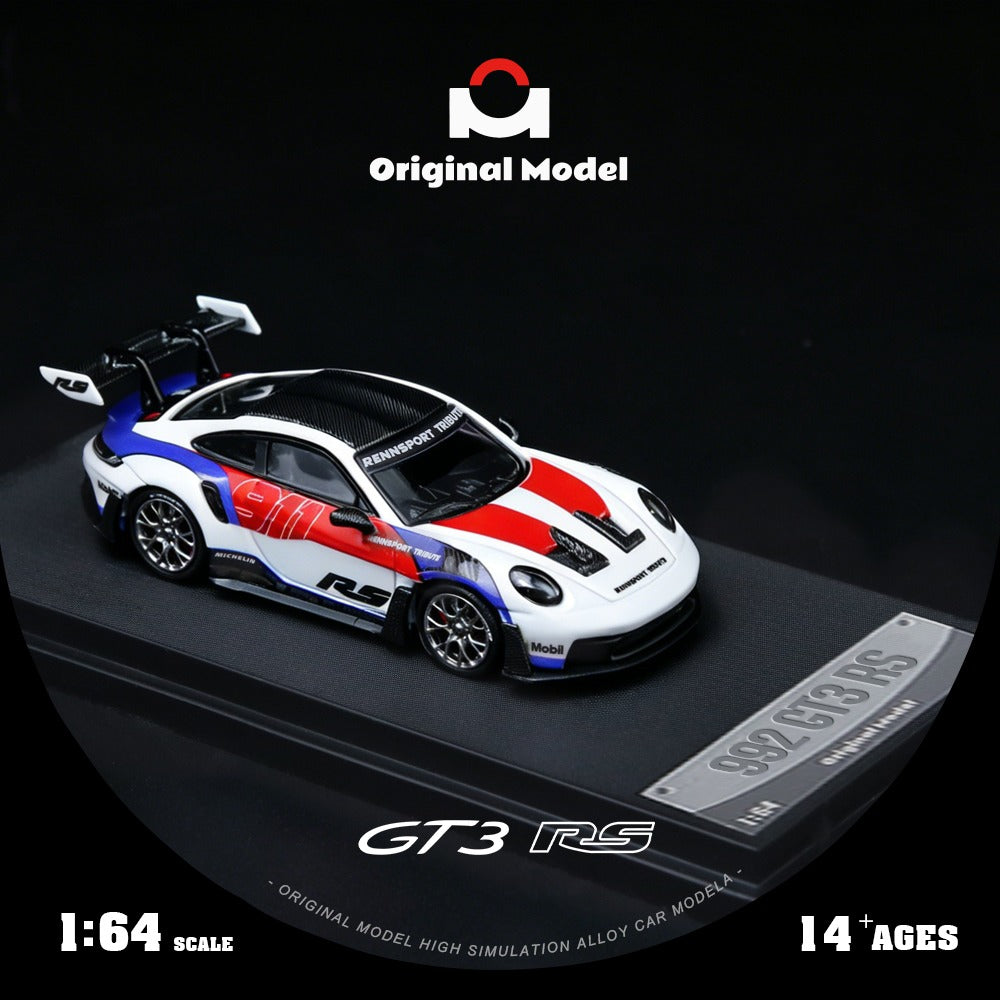 Original Model 1/64 992 GT3 RS Red and Blue Embroidery
