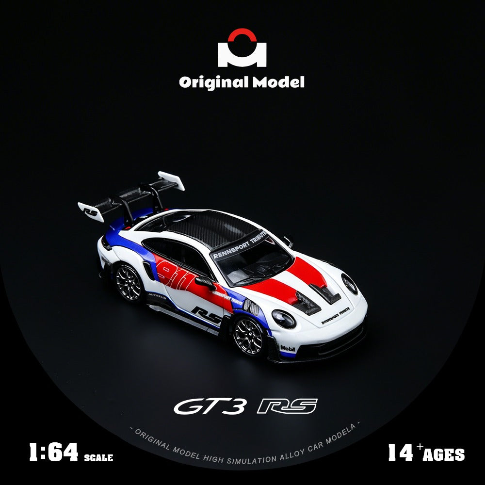 Original Model 1/64 992 GT3 RS Red and Blue Embroidery