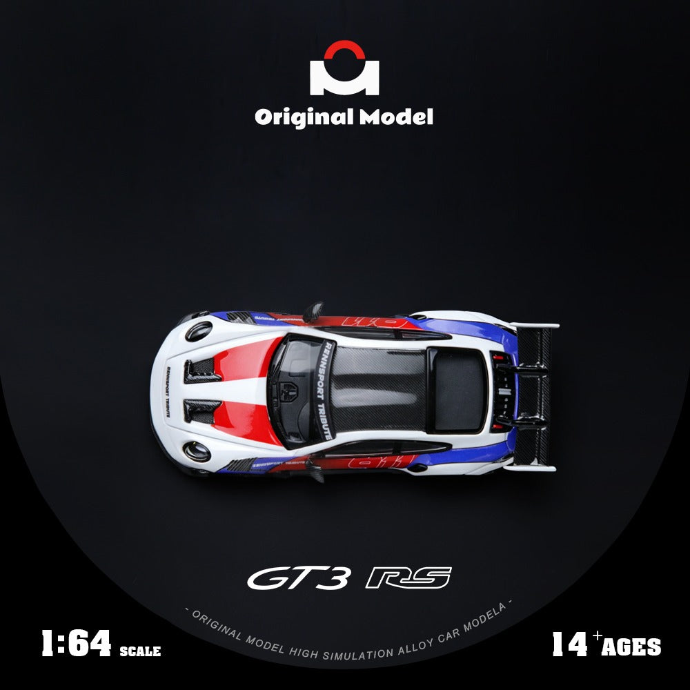 Original Model 1/64 992 GT3 RS Red and Blue Embroidery